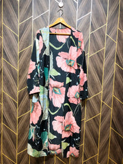 Women Long Shirt Chiffon See Through Large | Chest 21 | Length 49