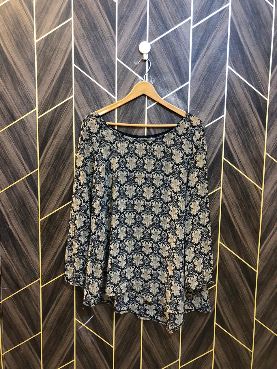 Western Top Chiffon (See Through) – Medium Size (Chest: 19, Length: 29 )