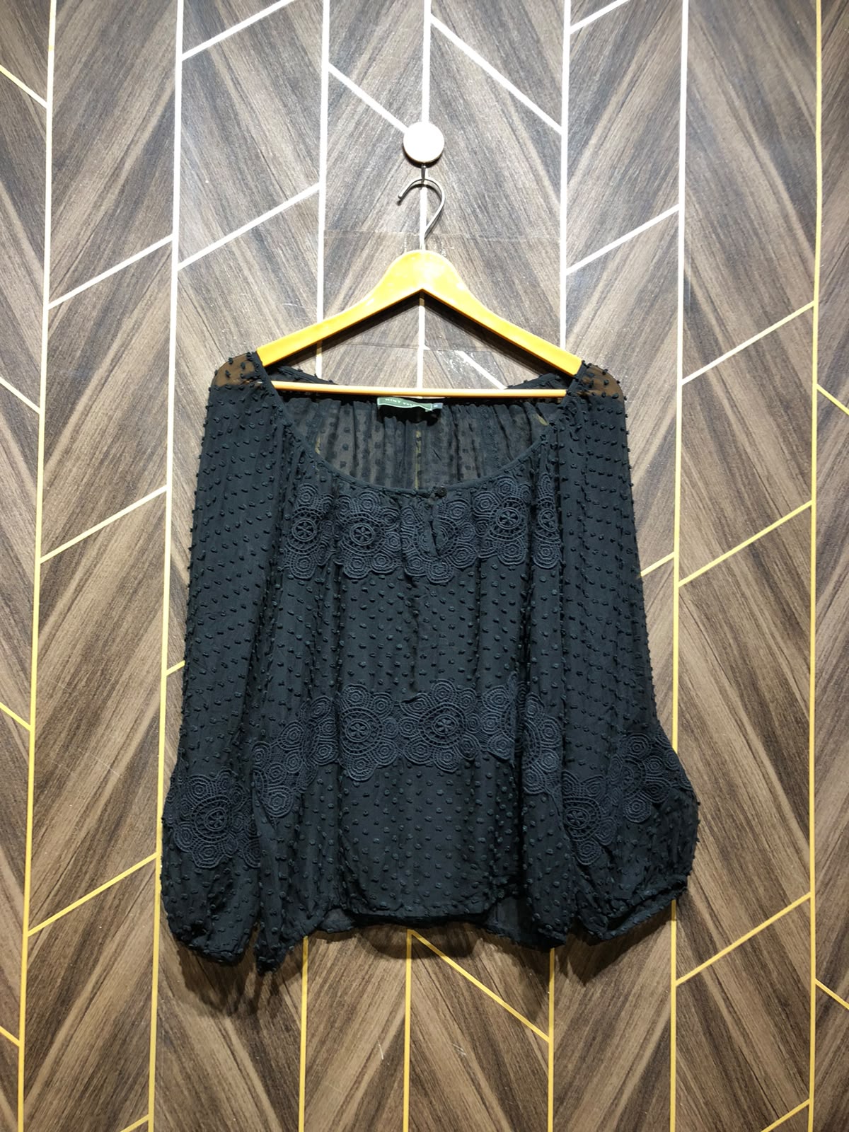 Western Top Chiffon (See Through) – Large Size (Chest: 20, Length: 24 )
