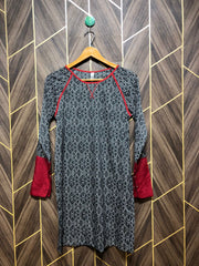 Women Long Shirt Linen X Small | Chest 17 | Length 34