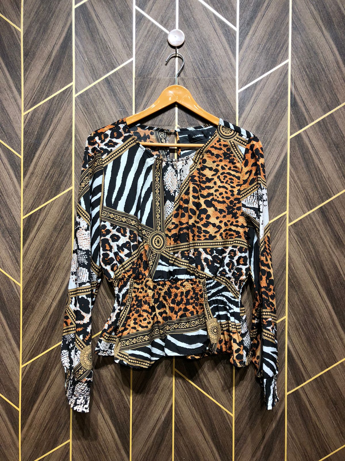 Western crop  Top Chiffon – Small Size (Chest: 18, Length: 23 )