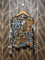 Western crop  Top Chiffon – Small Size (Chest: 18, Length: 23 )