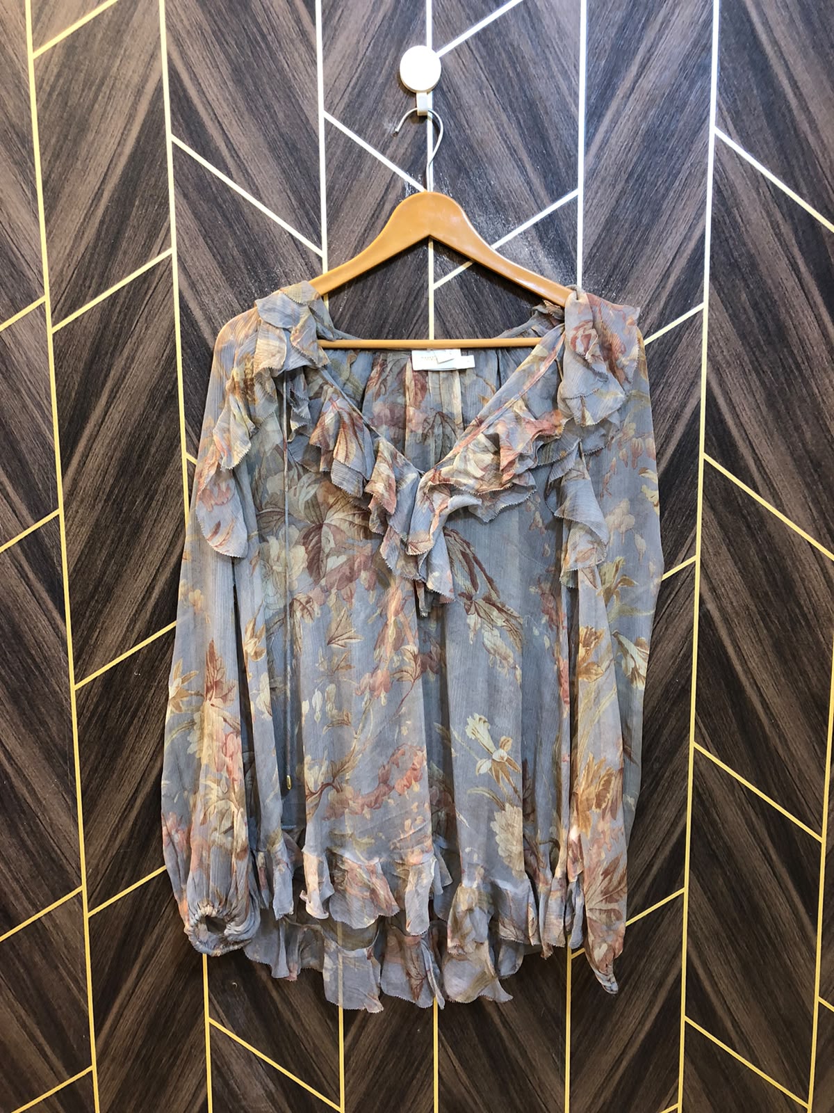 Western Top Chiffon (See Through) – Large Size (Chest: 20, Length: 30 )