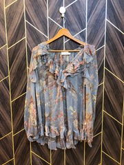 Western Top Chiffon (See Through) – Large Size (Chest: 20, Length: 30 )