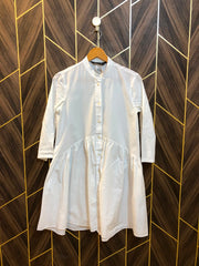 Women Long Shirt Cotton Small | Chest 18 | Length 33