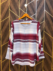 Western Top Chiffon – Large Size (Chest: 20, Length: 27 )