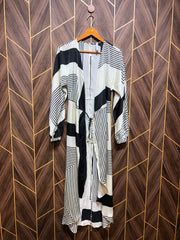 Western Long Maxi Silk Shrug  baggy  Small | Size | Chest 18 | Length 52