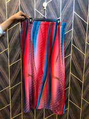 Women Chiffon Cord Set  baggy  | Shirt Chest 23 | Shirt Length 40  | Skirt Waist 40 | Skirt Length 38