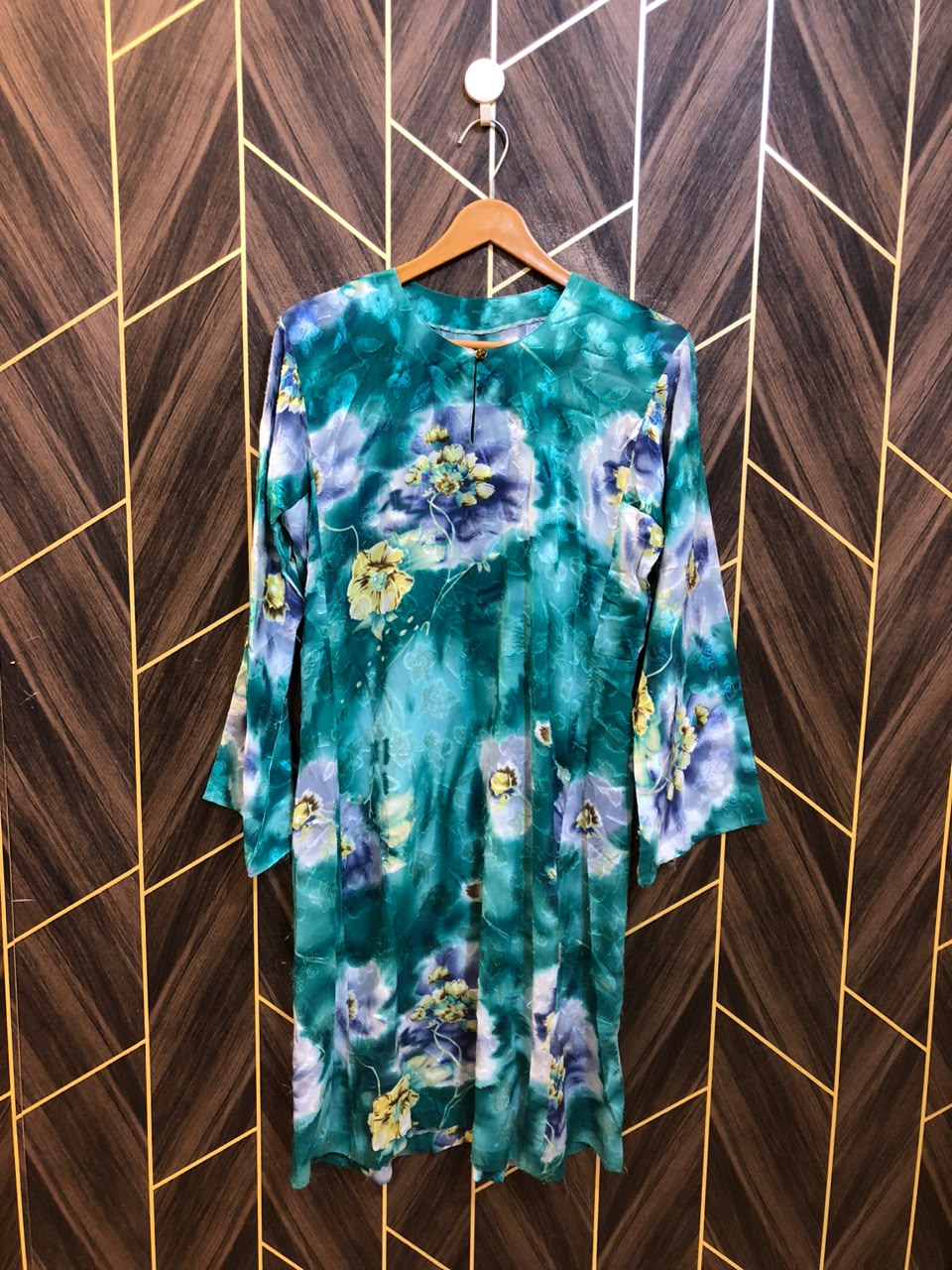 Women Chiffon Cord Set baggy  | Shirt Chest 18 | Shirt Length 39 | Skirt Waist 28 | Skirt Length 39