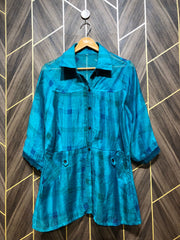 Western Top Silk (See Through) – Large Size (Chest: 20, Length: 29 )