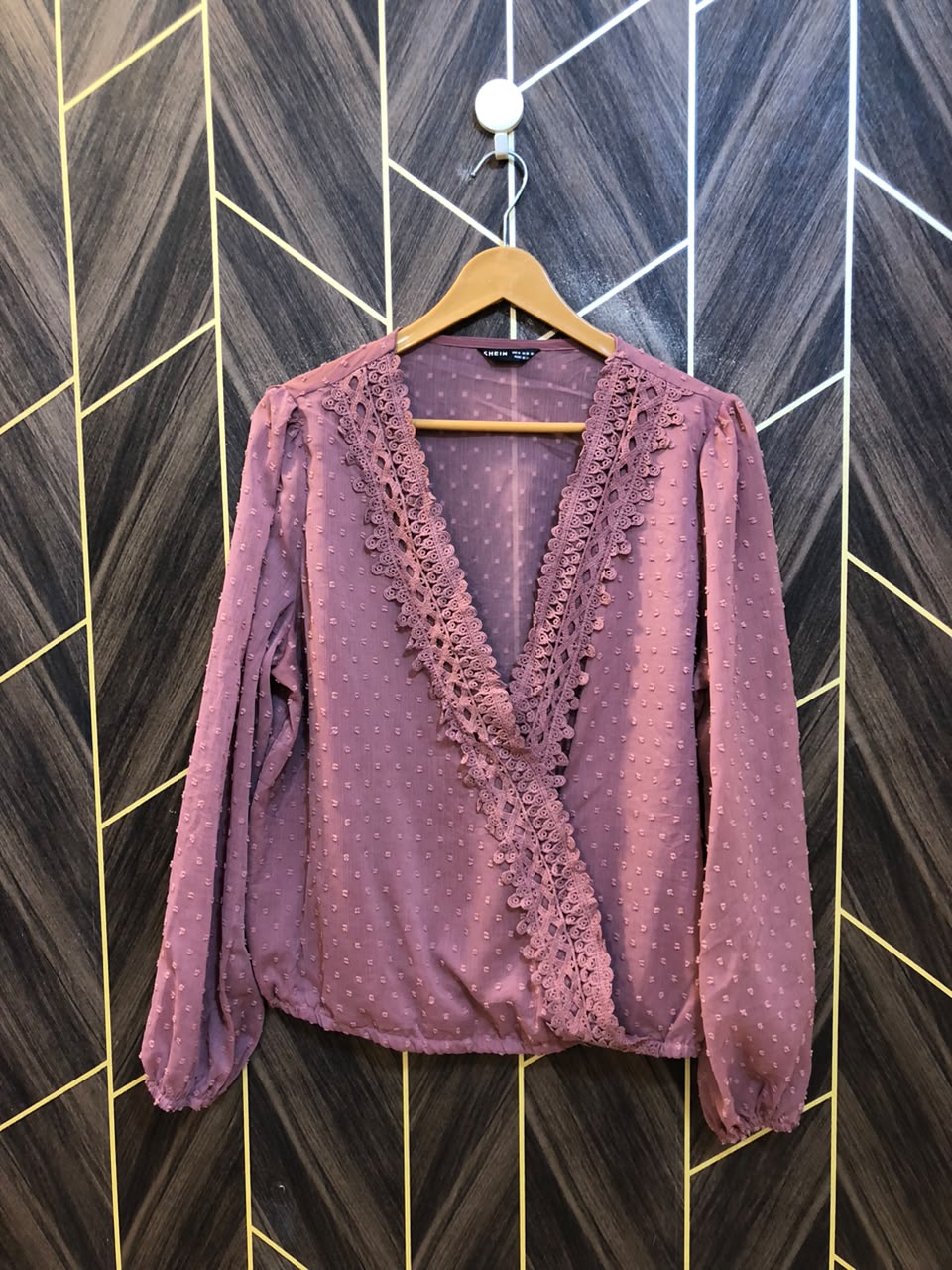 Western Top Chiffon (See Through) – Large Size (Chest: 21  , Length: 24 )