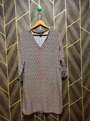 Women Long Shirt Linen Small | Chest 18 | Length 36
