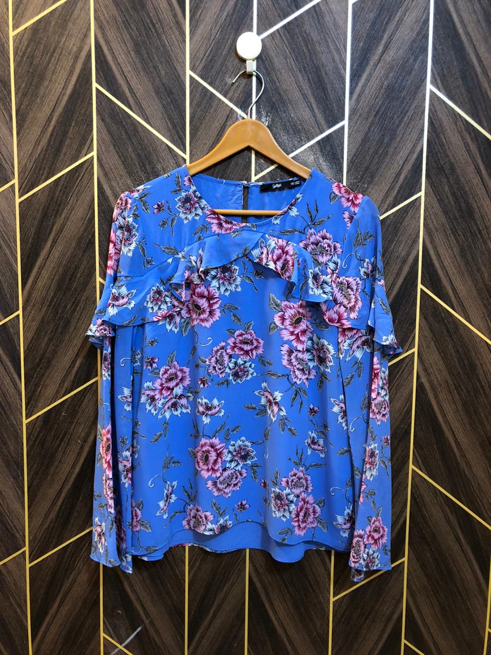Western Top Chiffon – Medium Size (Chest: 19, Length: 25 )