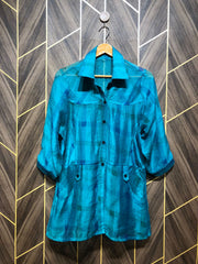Western Top Chiffon (See Through) – Medium Size (Chest: 19, Length: 29)
