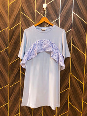 Women Long Shirt Jersey Medium | Chest 19 | Length 34