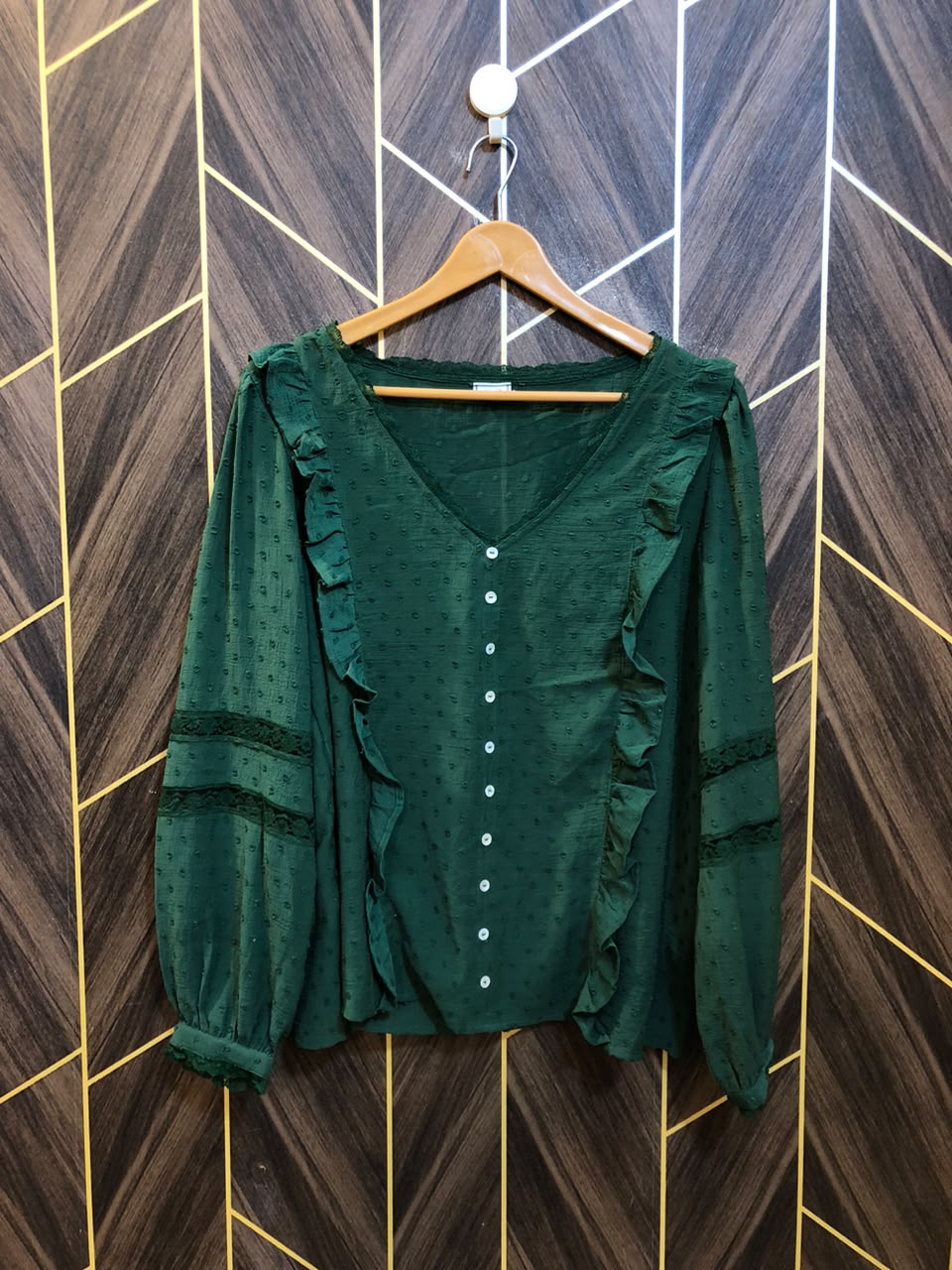Western Top Chiffon (See Through) – Large Size (Chest: 20, Length: 24  )