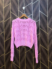 Women Crop Sweater Medium | Size | Chest 19 | Length 20