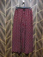 Western Jersey Plazo X Small to Small | Size Waist 26–28 | Length 37