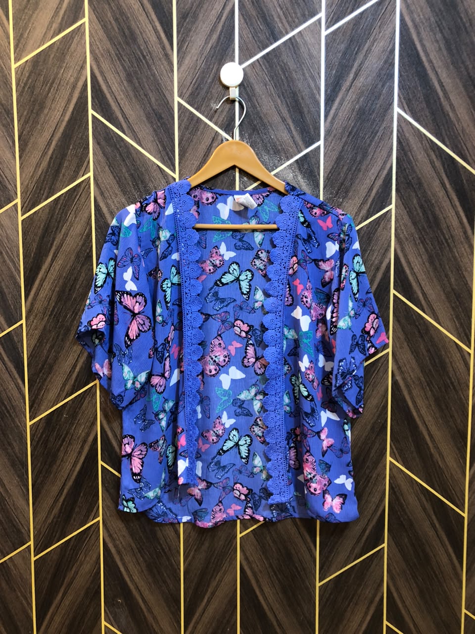 Trendy Chiffon shrug CropTop Size Medium