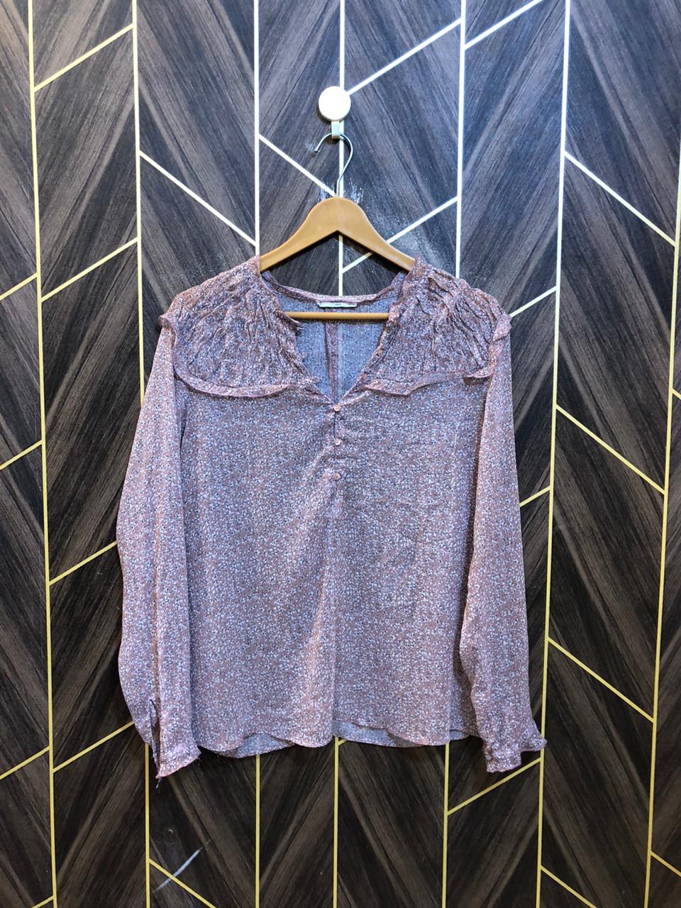 Western Top Chiffon (See Through) – X-Small Size (Chest: 17, Length: 25 )