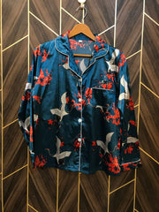 Shirt Large chest 20 length 26 Silk 1033