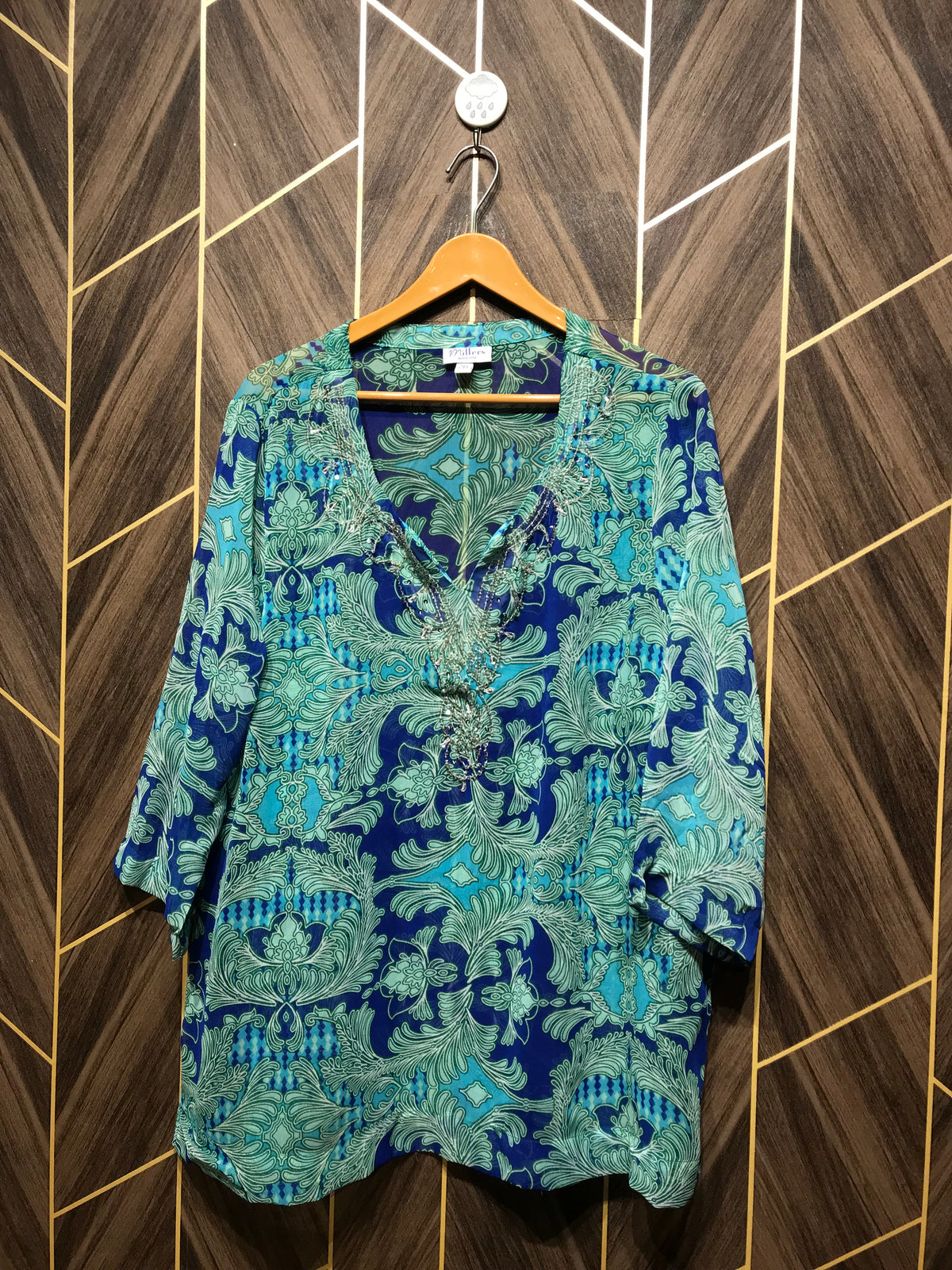 Western Top Large Chest 21 Length 29 chiffon See Through