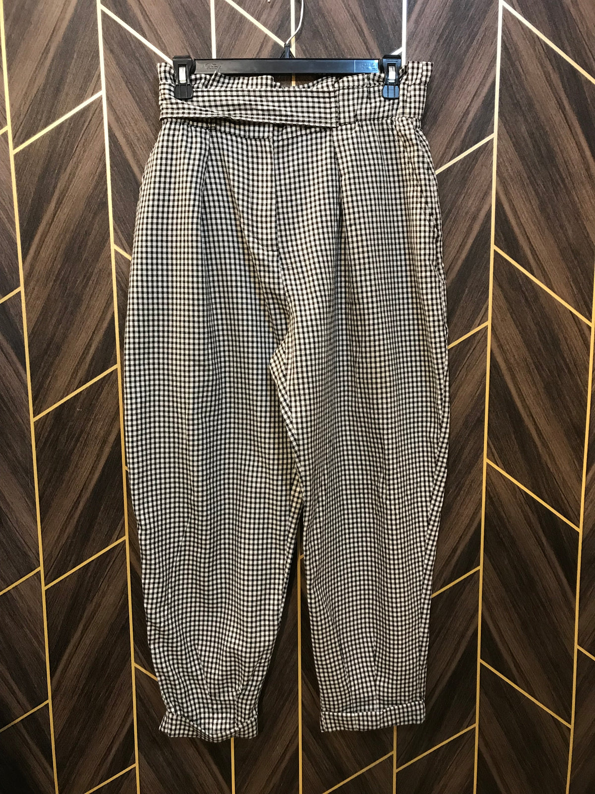 28-30 High Waist Belt Pent Ankle Length Straight Fitt