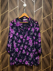 Western Top Medium Chest 19 Length 28 Chiffon See through