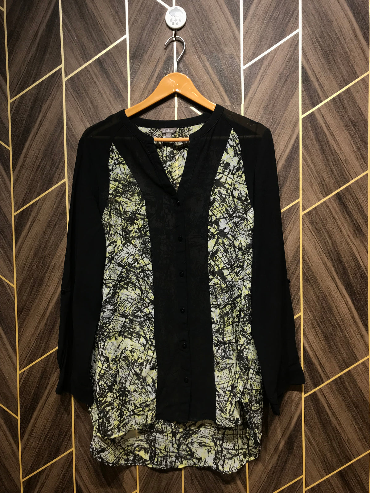 Western Top Medium Chest 19 Length 33 Chiffon See through