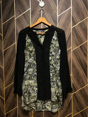 Western Top Medium Chest 19 Length 33 Chiffon See through