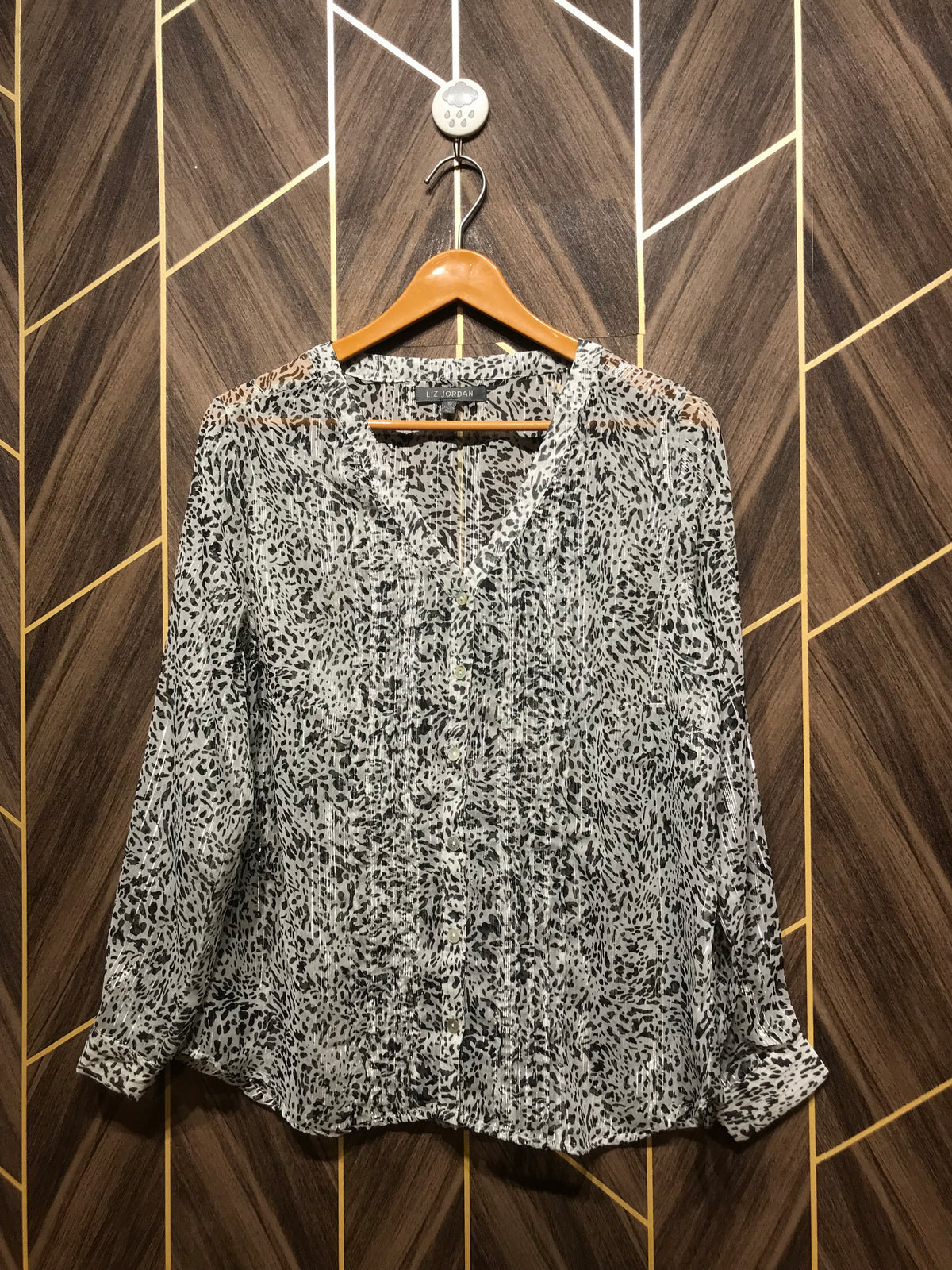 Western Top Medium Chest 19 Length 28 Chiffon see through