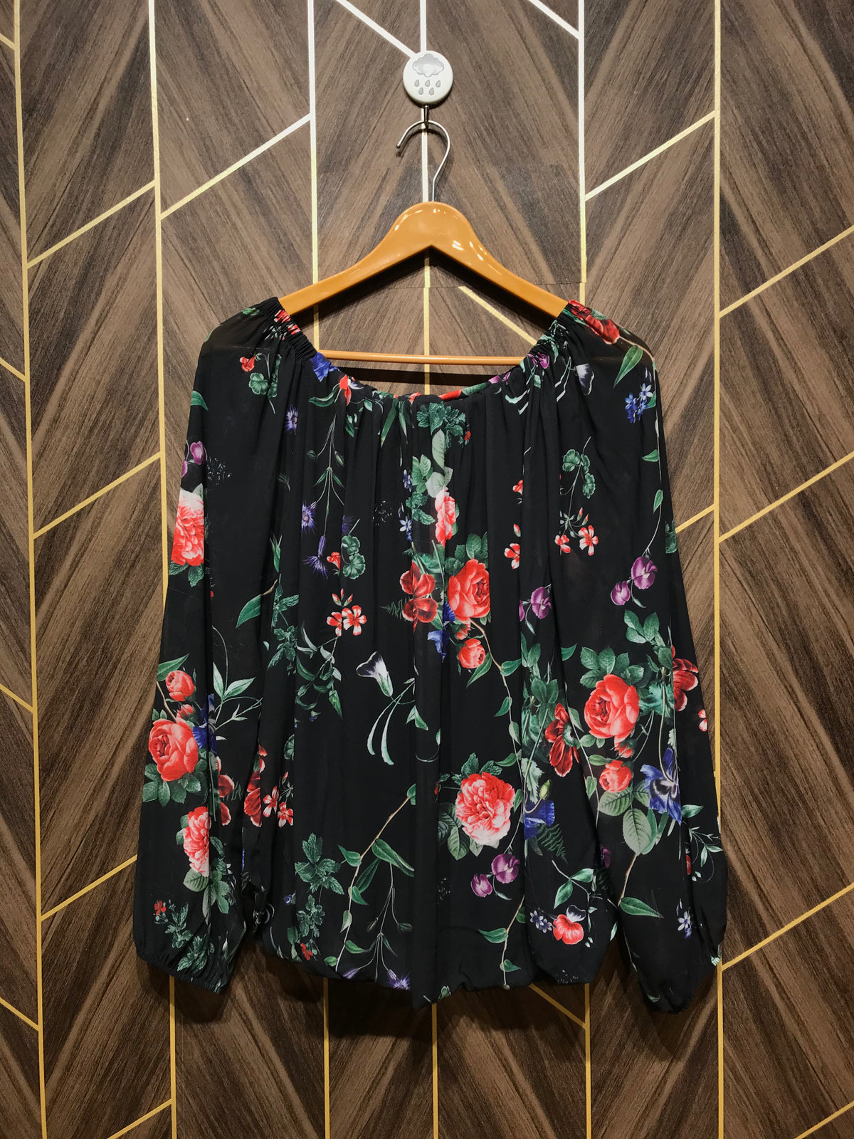 Western Top X-Small Chest 17 Length 24 Chiffon See Through R-1