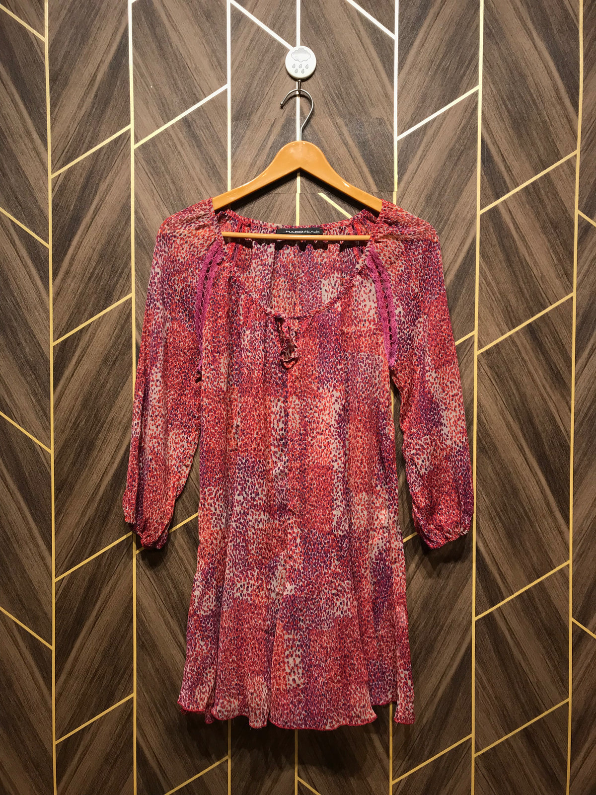 Western Top Medium Chest 19 Length 30 Chiffon See through R-1