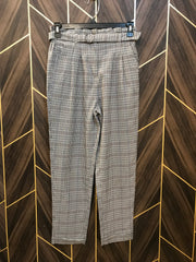 28 High Waist Belt Pent Ankle Length Straight Fitt