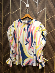 Western Top XLarge Chest 22 Length 28 Chiffon