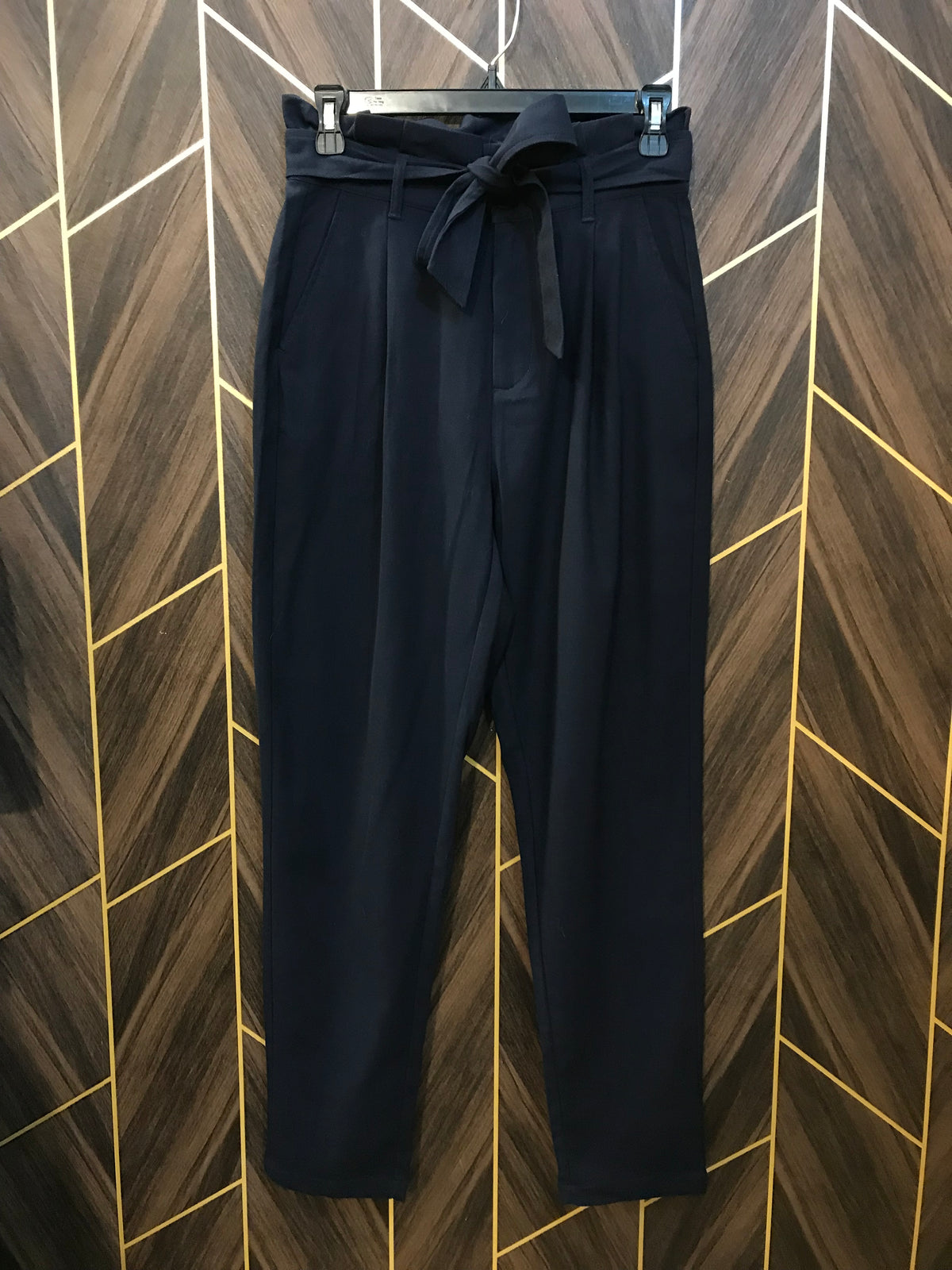 28 High Waist Belt Pent Ankle Length Straight Fitt