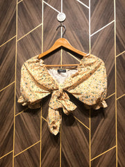 Trendy Silk Crop Top Size Small