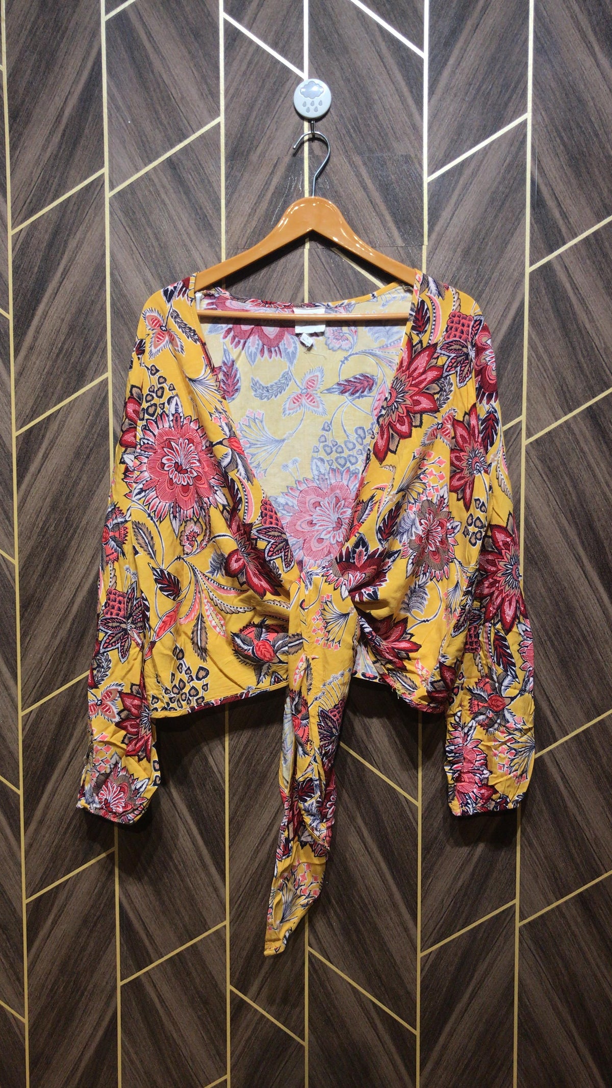 Trendy Linen Crop Top size large
