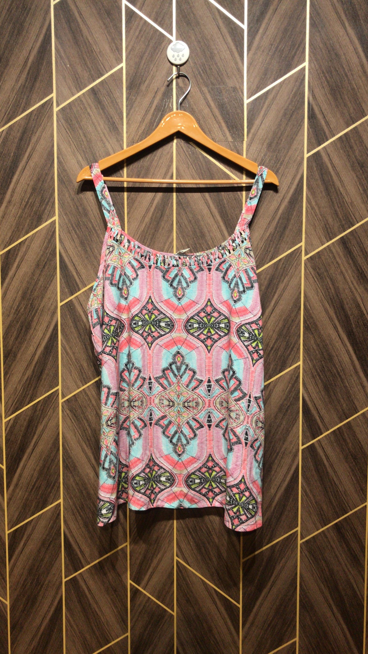 Trendy linen crop top size large
