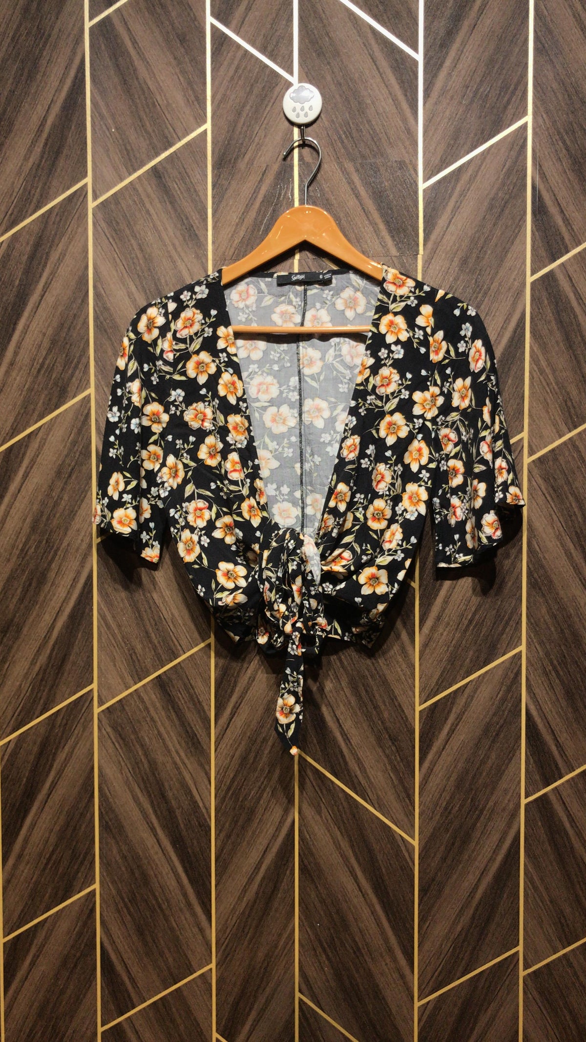 Trendy linen Crop top size small