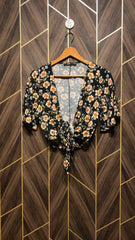 Trendy linen Crop top size small