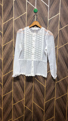 Western Top 10  12 years baby see through  Chiffon – Small Size (Chest: 16 , Length: 23 )