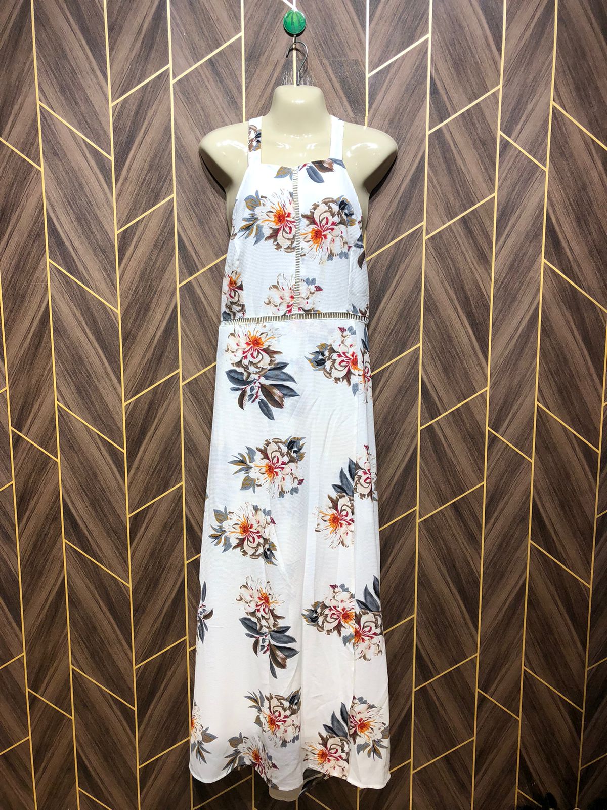 Western Long Maxi Chiffon – small Size (Chest: 18 , Length: 61 )