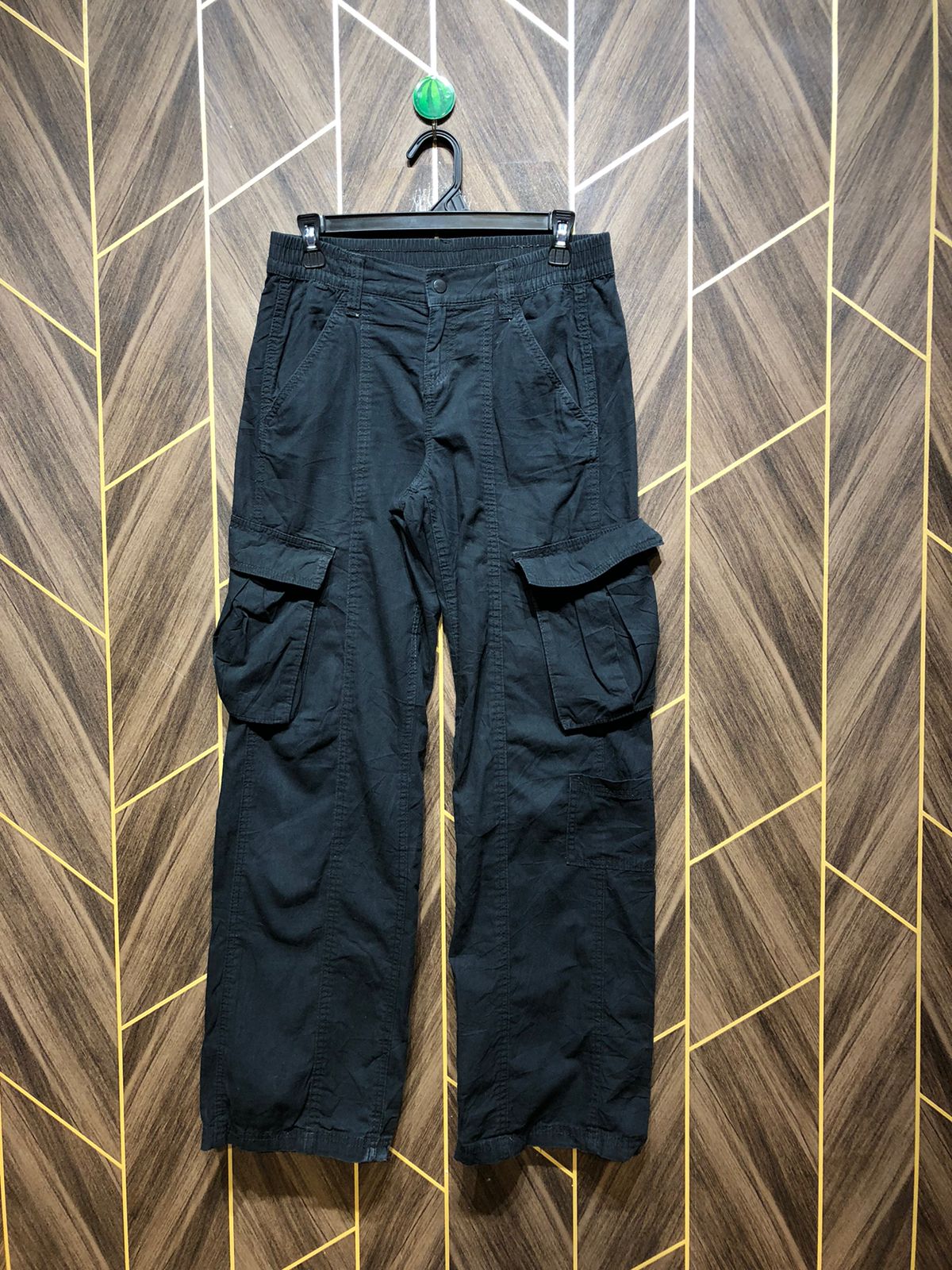 Women Wide Leg Cargo Jeans X Large Size High Waist 32 Length 38