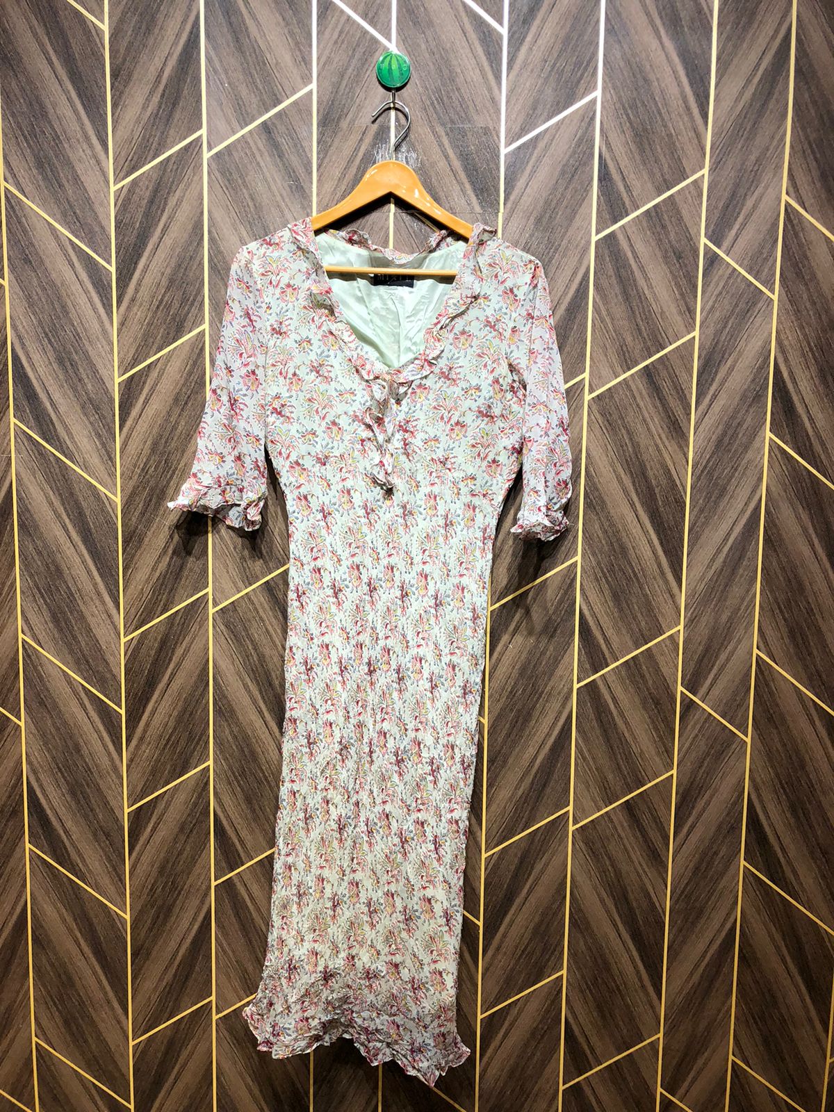 Mini Dress Chiffon Small Size Chest 18 Length 48