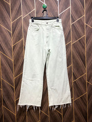 Women Wide Leg Jeans Medium Size High Waist 28 Length 37