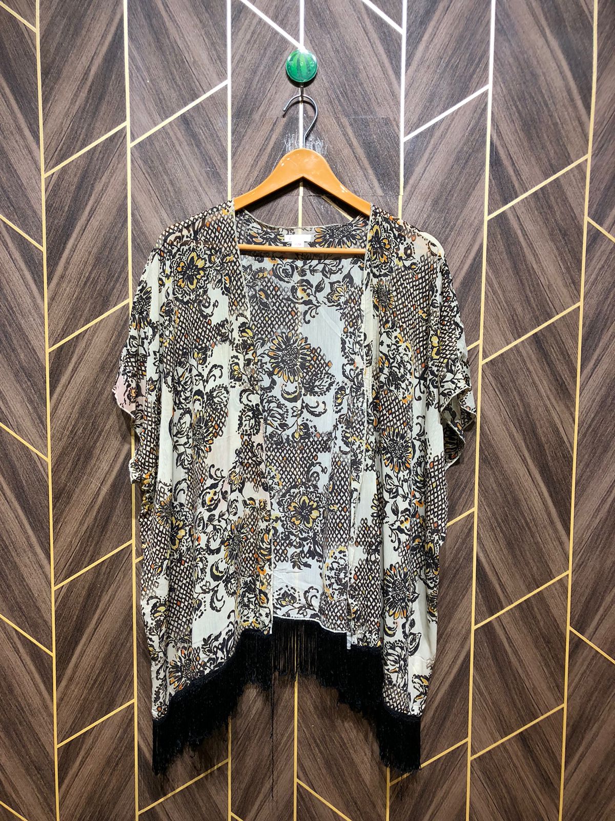 Western Top  see through Chiffon – Large Size (shrug , Length: 27)