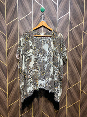 Western Top  see through Chiffon – Large Size (shrug , Length: 27)