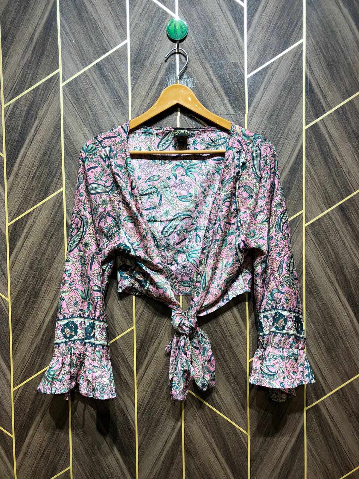 Trendy Silk shruG  CropTop Size Medium