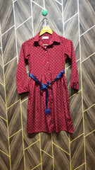 Women Long Shirt Silk X Small | Chest 15 | Length 32